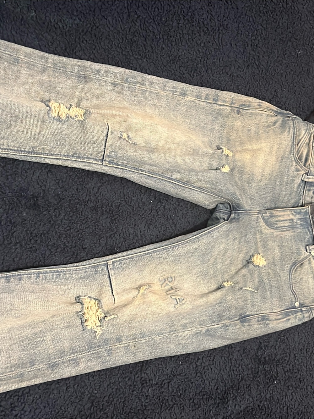 RTA Men's Light Wash Blue Distressed Stretch Skinny Denim Jeans 5-Pocket Pickup